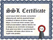 Paper SSL certificate with seal