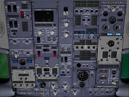 Control panel of a Jumbo Jet
