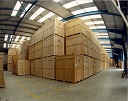 Boxes in a warehouse